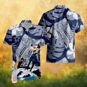 Dallas Cowboys Goofy Surfing Tropical Floral NFL Hawaiian Shirt