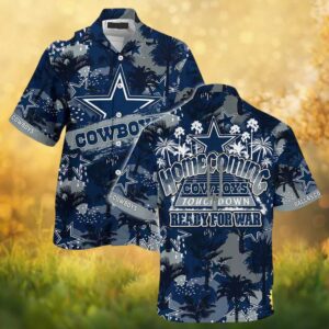 Dallas Cowboys Homecoming “Ready For War” Camo Palm Hawaiian Shirt