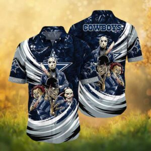 Dallas Cowboys Horror Movie Villains Mashup Halloween Hawaiian Shirt