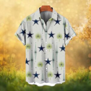 Dallas Cowboys Retro Mid Century Modern Pattern Hawaiian Shirt
