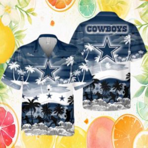 Dallas Cowboys Scenic Beach Sunset Hawaiian Shirt NFL Tropical Summer Gear Dallas Cowboys Scenic Beach Sunset Hawaiian Shirt NFL Tropical Summer Gear