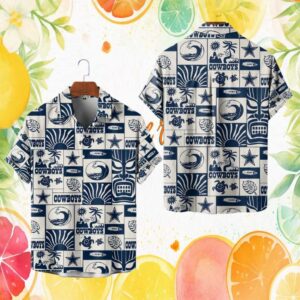 Dallas Cowboys Tropical Tiki Totem Polynesian Pattern Hawaiian Shirt
