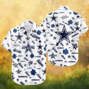 Dallas Cowboys White Floral Hawaiian Shirt NFL Team Gear