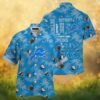 Detroit Lions Hawaiian Shirt Diagonal Stripe Tropical Jungle Leaves Design Detroit Lions Hawaiian Shirt Diagonal Stripe Tropical Jungle Leaves Design