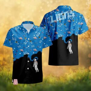Detroit Lions Astronaut Space Galaxy Tropical Hawaiian Shirt