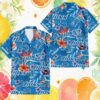 Detroit Lions Hawaiian Shirt White Floral Tropical Hibiscus Design Detroit Lions Hawaiian Shirt White Floral Tropical Hibiscus Design