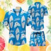 Detroit Lions Beach Palms Blue Sky Tropical Hawaiian Shirt Detroit Lions Beach Palms Blue Sky Tropical Hawaiian Shirt