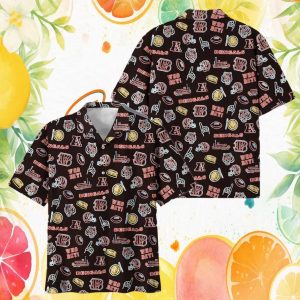 Cincinnati Bengals Neon “Who Dey” Pattern Black Hawaiian Shirt Cincinnati Bengals Neon “Who Dey” Pattern Black Hawaiian Shirt