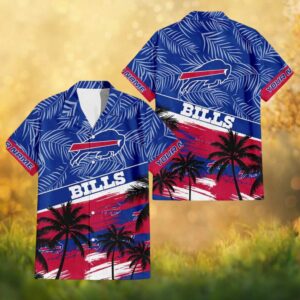 Buffalo Bills Personalized Red & Blue Sunset Beach NFL Hawaiian Shirt