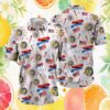 Green Bay Packers Hibiscus Surfboard Green Hawaiian Shirt and Shorts Set Green Bay Packers Hibiscus Surfboard Green Hawaiian Shirt and Shorts Set