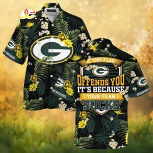 Green Bay Packers “If This Flag Offends You” Tropical Hawaiian Shirt