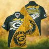 Green Bay Packers Custom Name & Number Tropical Hibiscus White Hawaiian Shirt Green Bay Packers Custom Name & Number Tropical Hibiscus White Hawaiian Shirt