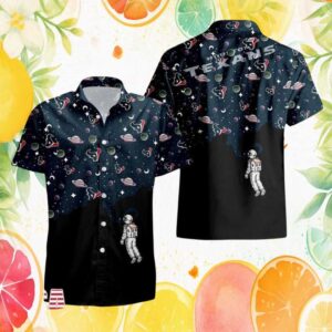 Houston Texans Astronaut Space Galaxy Hawaiian Shirt