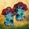 Houston Texans Goofy Surfing Tropical Hibiscus Hawaiian Shirt Houston Texans Goofy Surfing Tropical Hibiscus Hawaiian Shirt