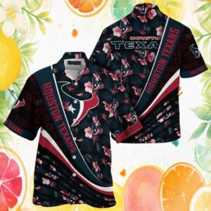 Houston Texans NFL Floral Hibiscus Tropical Hawaiian Shirt