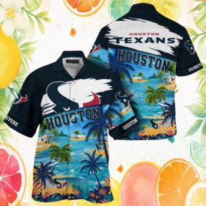 Houston Texans NFL Summer Beach Island Paradise Personalized Hawaiian Shirt