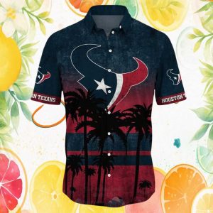 Houston Texans Sunset Palm Tree Silhouette Vintage Style Hawaiian Shirt Houston Texans Sunset Palm Tree Silhouette Vintage Style Hawaiian Shirt
