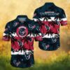 Houston Texans White Tropical Hibiscus Floral Hawaiian Shirt Houston Texans White Tropical Hibiscus Floral Hawaiian Shirt