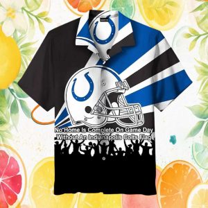 Indianapolis Colts Game Day Flag Helmet Graphic Button Down Hawaiian Shirt Indianapolis Colts Game Day Flag Helmet Graphic Button Down Hawaiian Shirt