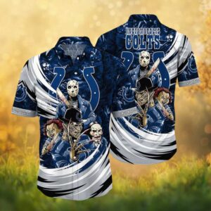 Indianapolis Colts Horror Movie Villains Slasher Halloween Hawaiian Shirt