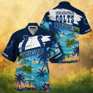 Indianapolis Colts Tropical Island Scenic NFL Hawaiian Shirt