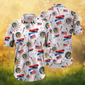 Jacksonville Jaguars 4th of July Patriotic American Flag Stars Hawaiian Shirt