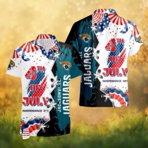 Jacksonville Jaguars 4th of July Patriotic Red White & Blue NFL Hawaiian Shirt