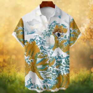 Jacksonville Jaguars Artistic Great Wave Japanese Surf Hawaiian Shirt