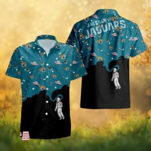 Jacksonville Jaguars NFL Space Astronaut Hawaiian Shirt Teal Galaxy Design