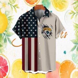 Jacksonville Jaguars USA Flag Stars and Stripes Patriotic Hawaiian Shirt