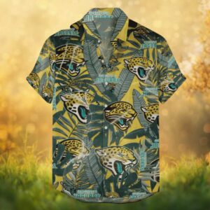 Jacksonville Jaguars Yellow Tropical Palm Leaf Hawaiian Shirt