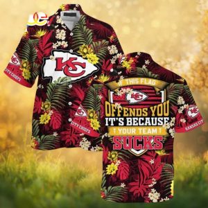 Kansas City Chiefs “If This Flag Offends You” Floral NFL Hawaiian Shirt