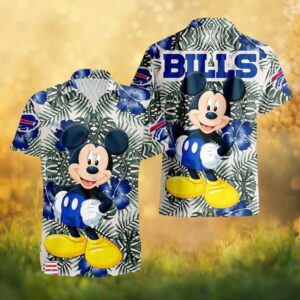 Buffalo Bills Mickey Mouse Tropical Floral Hawaiian Shirt
