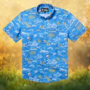 Los Angeles Chargers NFL Tropical Scenic Scenic Print Hawaiian Shirt