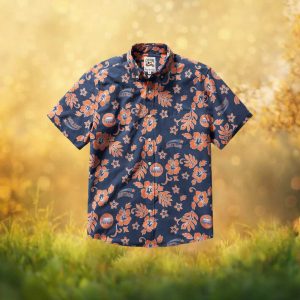 MLB Houston Astros Reyn Spooner Orbit Logo Tropical Hawaiian Shirt