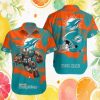 Miami Dolphins Personalized Retro Surfboard & Sunset Collage Hawaiian Shirt Miami Dolphins Personalized Retro Surfboard & Sunset Collage Hawaiian Shirt