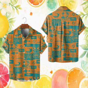 Miami Dolphins Tropical Tiki Tribal Summer Beach Hawaiian Shirt