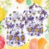 Personalizable Minnesota Vikings Palm Leaf Split Hawaiian Shirt Personalizable Minnesota Vikings Palm Leaf Split Hawaiian Shirt