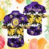 Minnesota Vikings White Purple Palms Sunset Tropical Beach Hawaiian Shirt Minnesota Vikings White Purple Palms Sunset Tropical Beach Hawaiian Shirt