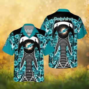 NFL Miami Dolphins Aqua Floral Hibiscus Pattern Aloha Hawaiian Shirt NFL Miami Dolphins Aqua Floral Hibiscus Pattern Aloha Hawaiian Shirt
