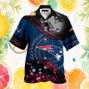 New England Patriots Parrot & Tropical Jungle Floral White Hawaiian Shirt New England Patriots Parrot & Tropical Jungle Floral White Hawaiian Shirt