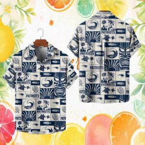 New England Patriots NFL Tiki Surf Hawaiian Hawaiian Shirt Summer Beach Party Top