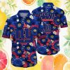 New York Giants Hibiscus Pattern Blue Hawaiian Shirt New York Giants Hibiscus Pattern Blue Hawaiian Shirt