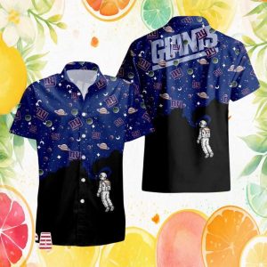 New York Giants Astronaut Outer Space Galaxy Logo Hawaiian Shirt New York Giants Astronaut Outer Space Galaxy Logo Hawaiian Shirt