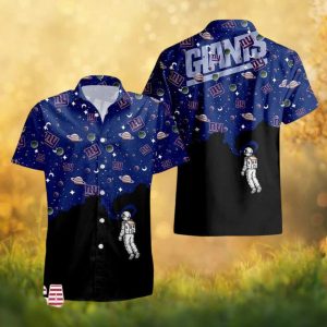 New York Giants Astronaut Outer Space Galaxy Logo Hawaiian Shirt