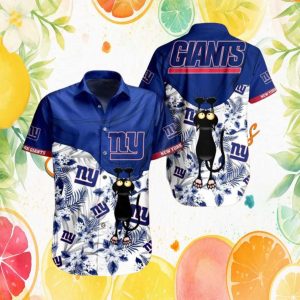 New York Giants Scared Cat Cartoon Tropical NFL Summer Hawaiian Shirt New York Giants Scared Cat Cartoon Tropical NFL Summer Hawaiian Shirt