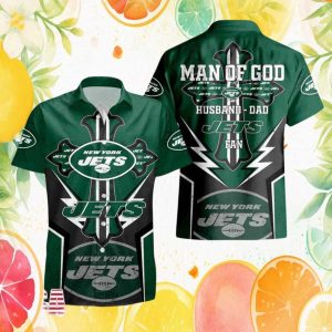 New York Jets Man Of God Christian Cross Husband Dad Hawaiian Shirt New York Jets Man Of God Christian Cross Husband Dad Hawaiian Shirt