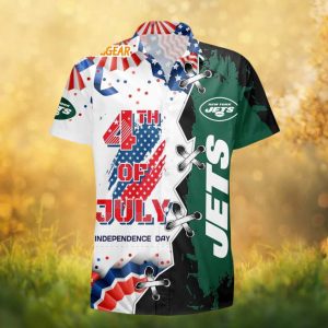 New York Jets NFL Independence Day Laced Graphic Patriotic Hawaiian Shirt