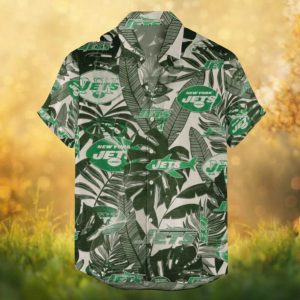 New York Jets Vintage Floral Leaf Pattern Summer Hawaiian Shirt