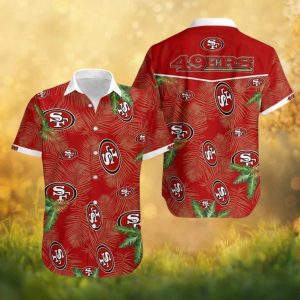 San Francisco 49ers Festive Pine & Tropical Hibiscus Hawaiian Shirt